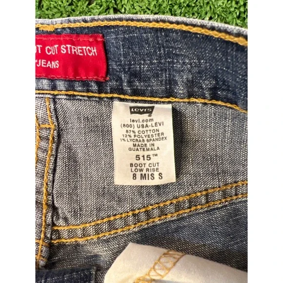 Levi 515 Signature Women Medium Wash Mid Rise Bootcut Jeans Blue Size 8S - Picture 6 of 9